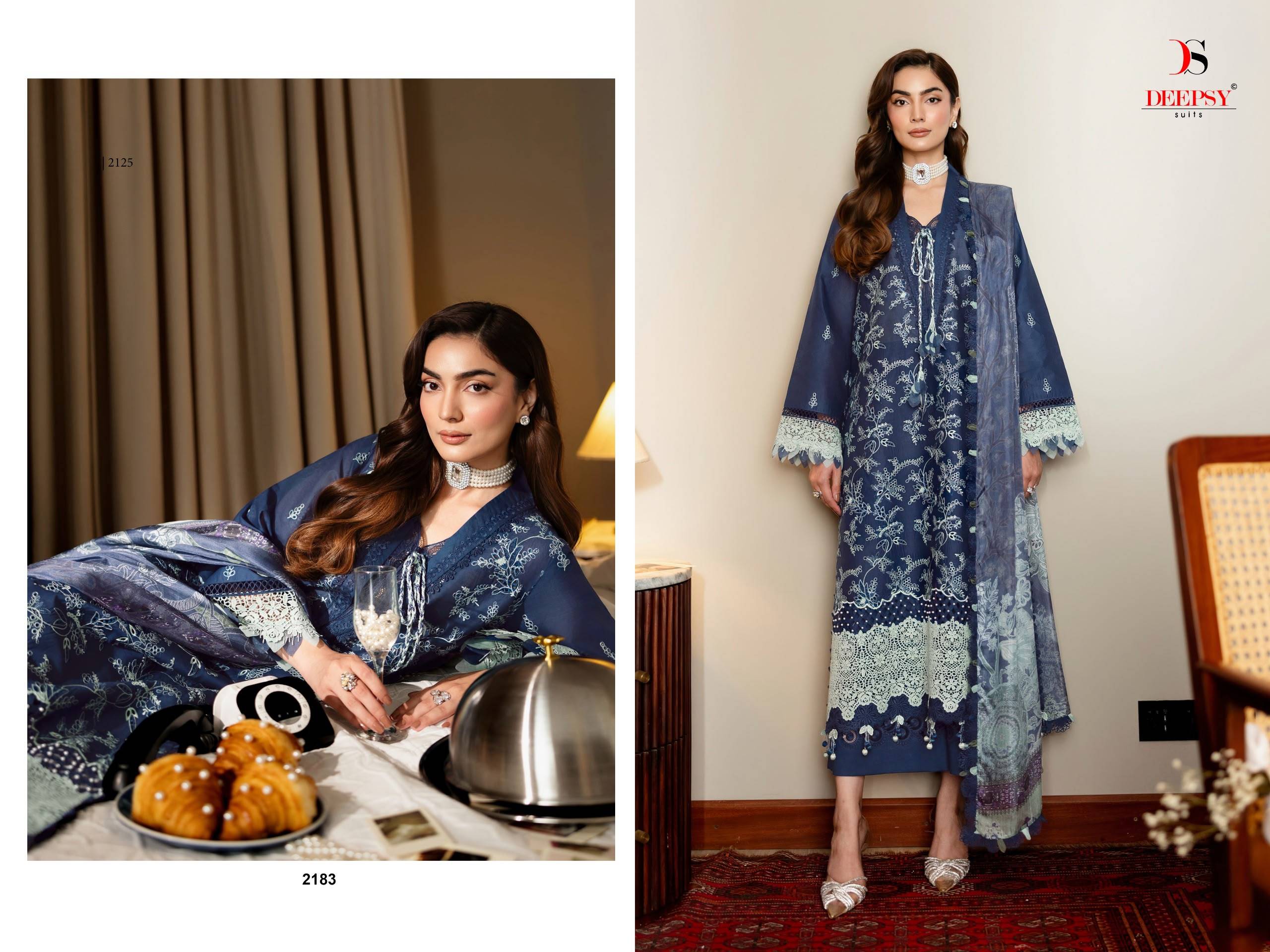 JADE COUTURE BY DEEPSY SUITS 2181 To 2186 Series Indian Traditional casual wear Pakistani pure cotton dresses At Wholesale Price